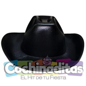 Texano metálico negro
