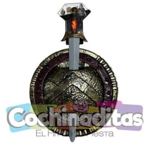 Escudo medieval rojo