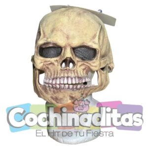Máscara calavera articulada de látex
