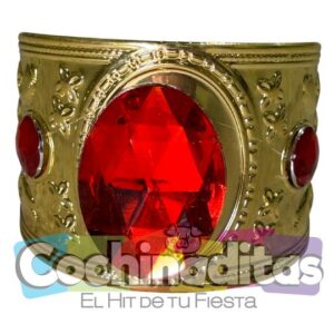 Brazalete con piedra roja