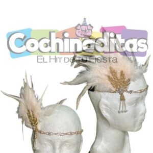 Cadena años 20's con pluma