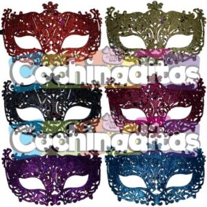 Antifáz diamantado con lunares