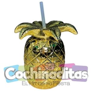 Vaso de piña dorado