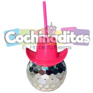 Vaso bola disco con sombrero