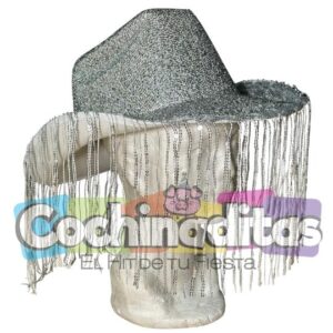 Texano plata con flecos