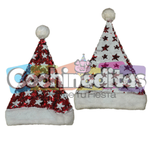 Gorro de lentejuela con estrellas reversible