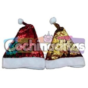 Gorro Santa lentejuela reversible