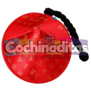Sombrero chino con trenza