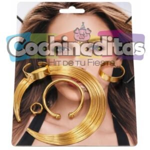 Kit collar aros dorado
