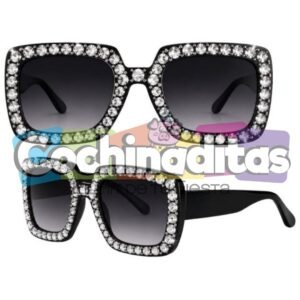 Lente cuadrado con piedras