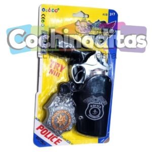 Pistola de plastico chica con placa