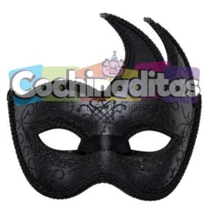 Antifaz negro media luna